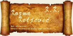 Kozma Keljević vizit kartica